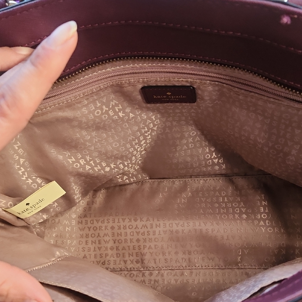 Kate Spade Elegant Coach Burgundy Tote Bag - Picture 2 of 7